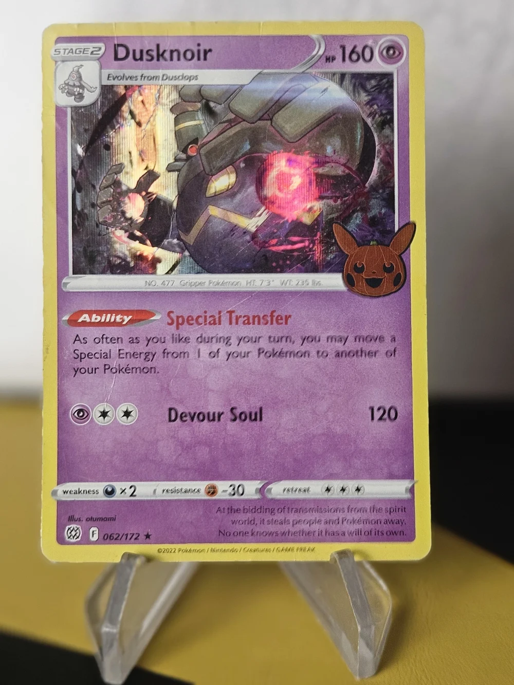 Dusknoir 062/172 Pokemon TCG Holographic Rare